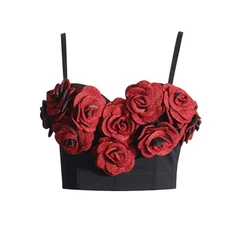 Suspenders ดอกกุหลาบสามมิติเซ็กซี่